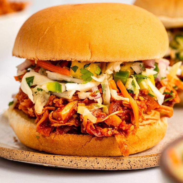 Mango BBQ Pulled Jackfruit Sandwiches