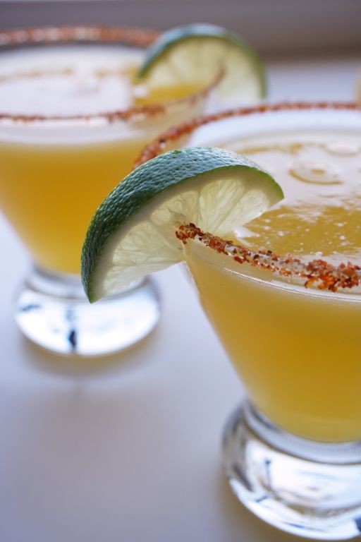 Mango Tequila Margarita with Tajín Rim