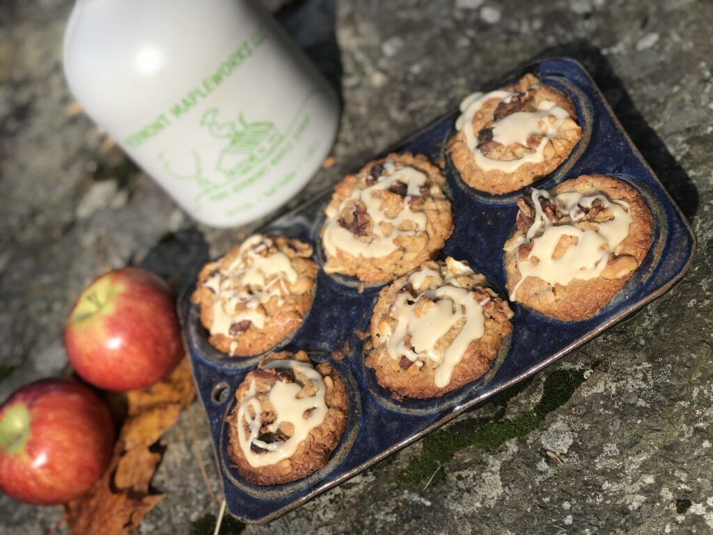 Maple Apple Walnut Muffins