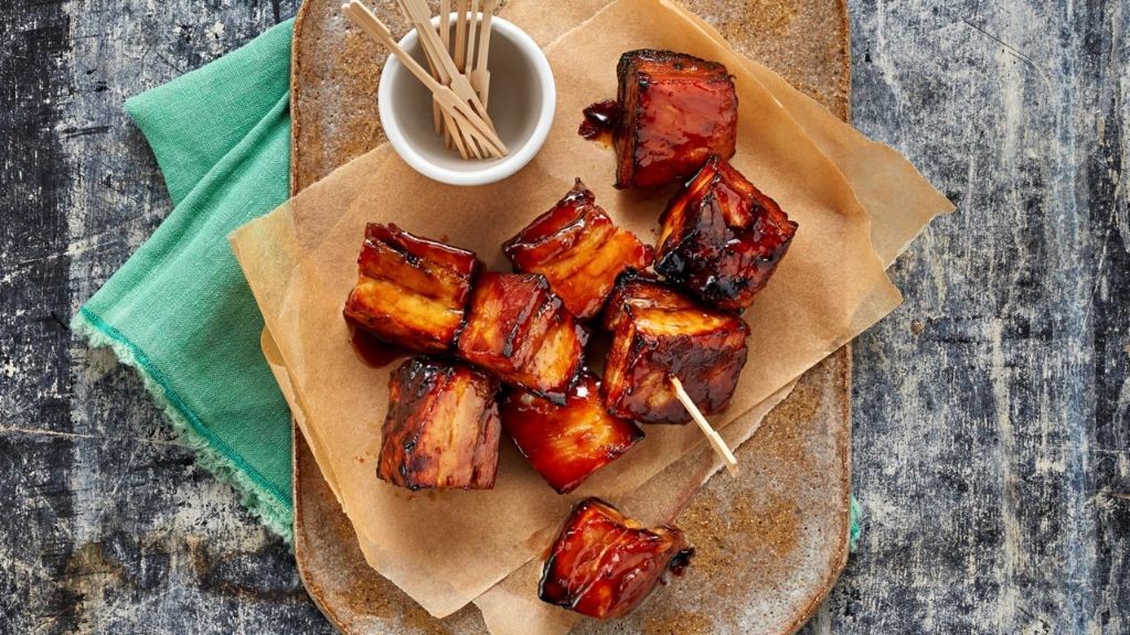Maple Bourbon Glazed Pork Bites