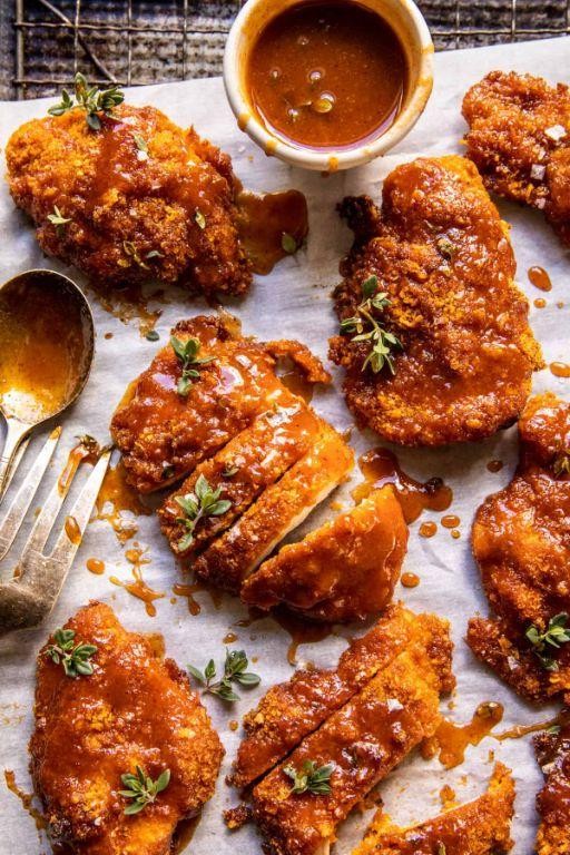 Maple Dijon Baked Bone-In Chicken Breast