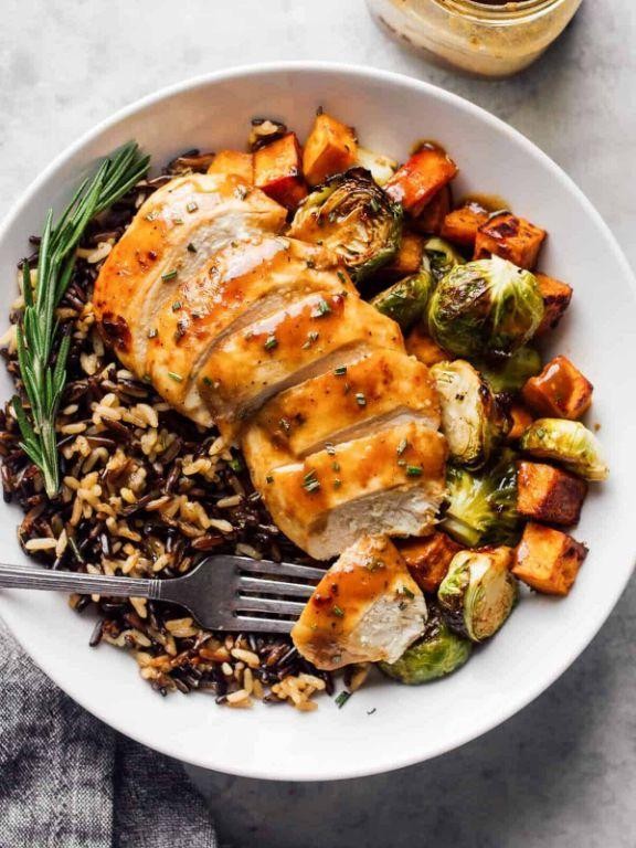 Maple Dijon Chicken and Sweet Potato Foil Pack