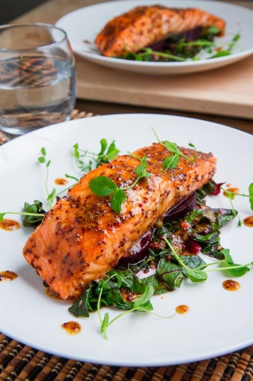 Maple Dijon Crispy Salmon with Herbs