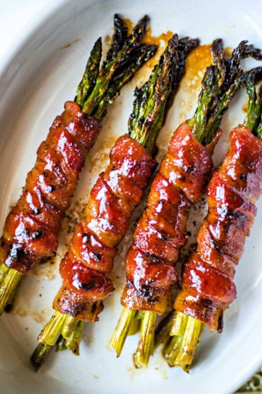 Maple Glazed Bacon Wrapped Asparagus