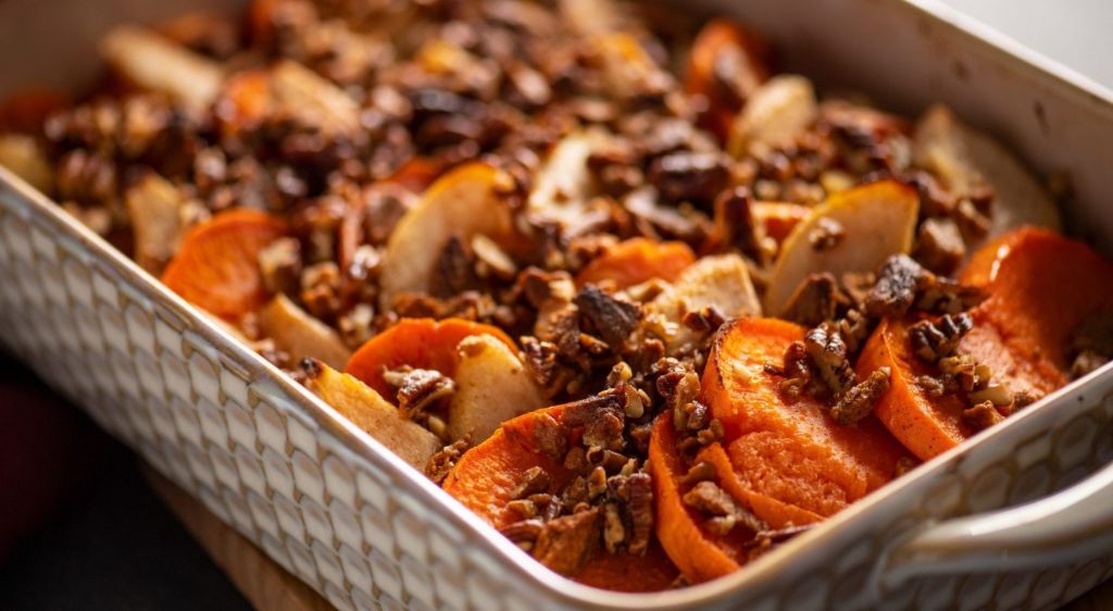 Maple Glazed Sweet Potato Casserole
