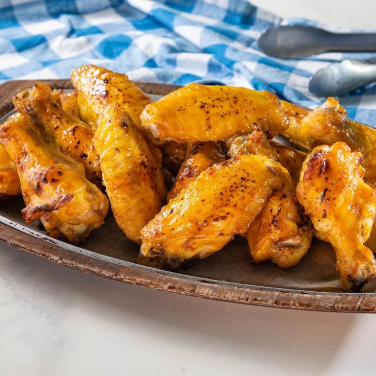 Maple Mustard Baked Chicken Wings