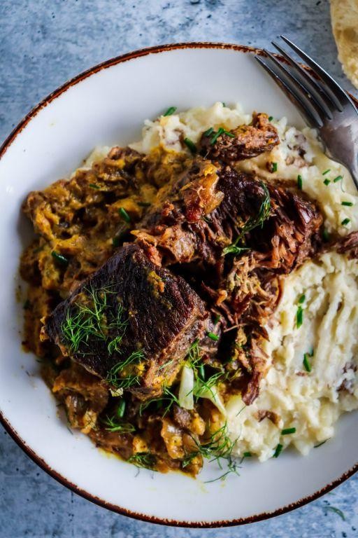 Maple Mustard Braised Rib Tips