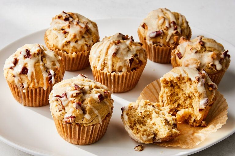 Maple Pecan Mug Muffin with Butter Glaze