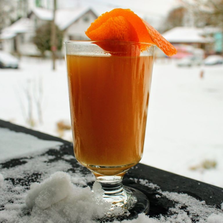 Maple Syrup Hot Toddy with Orange Peel