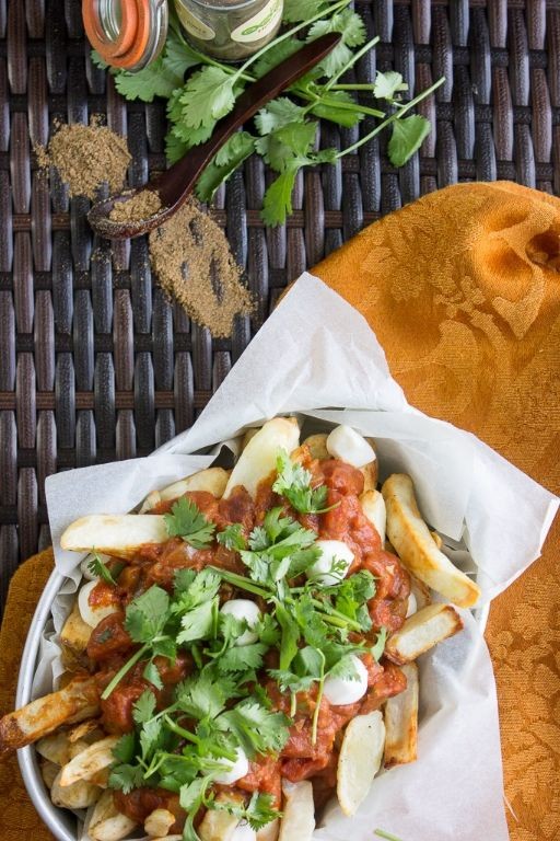 Masala Poutine with Curry Gravy