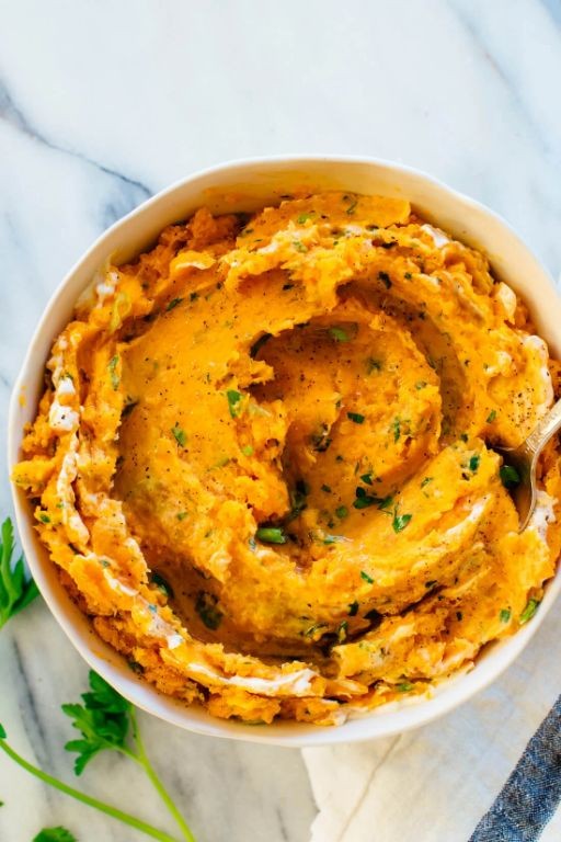 Mashed Sweet Potatoes with Olive Oil