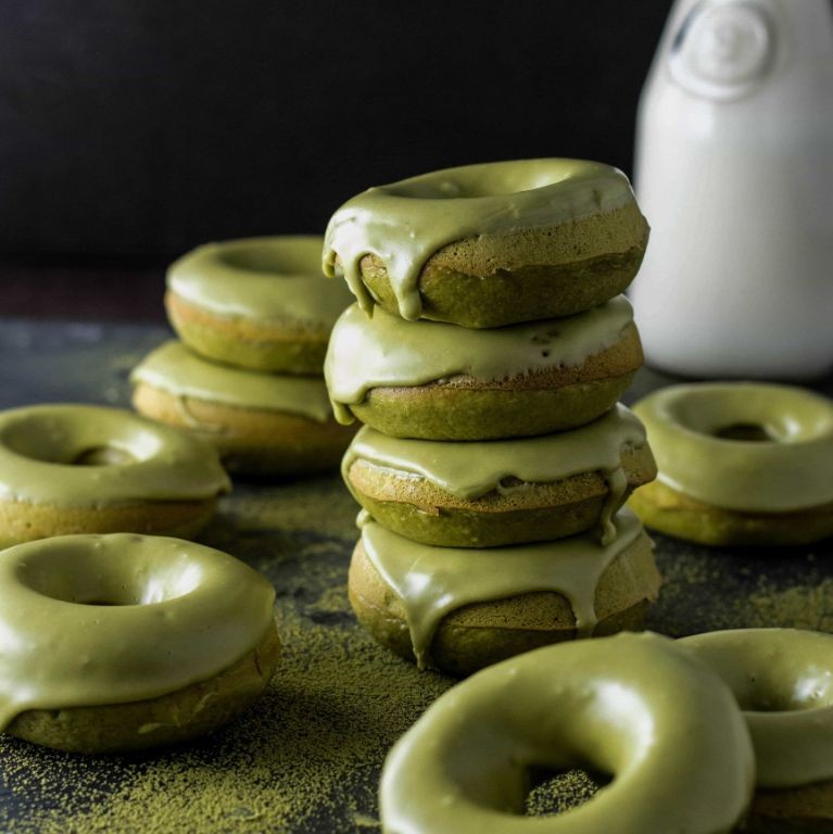 Matcha Green Tea Baked Donuts