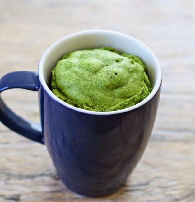 Matcha Green Tea Mug Muffin with Honey Drizzle