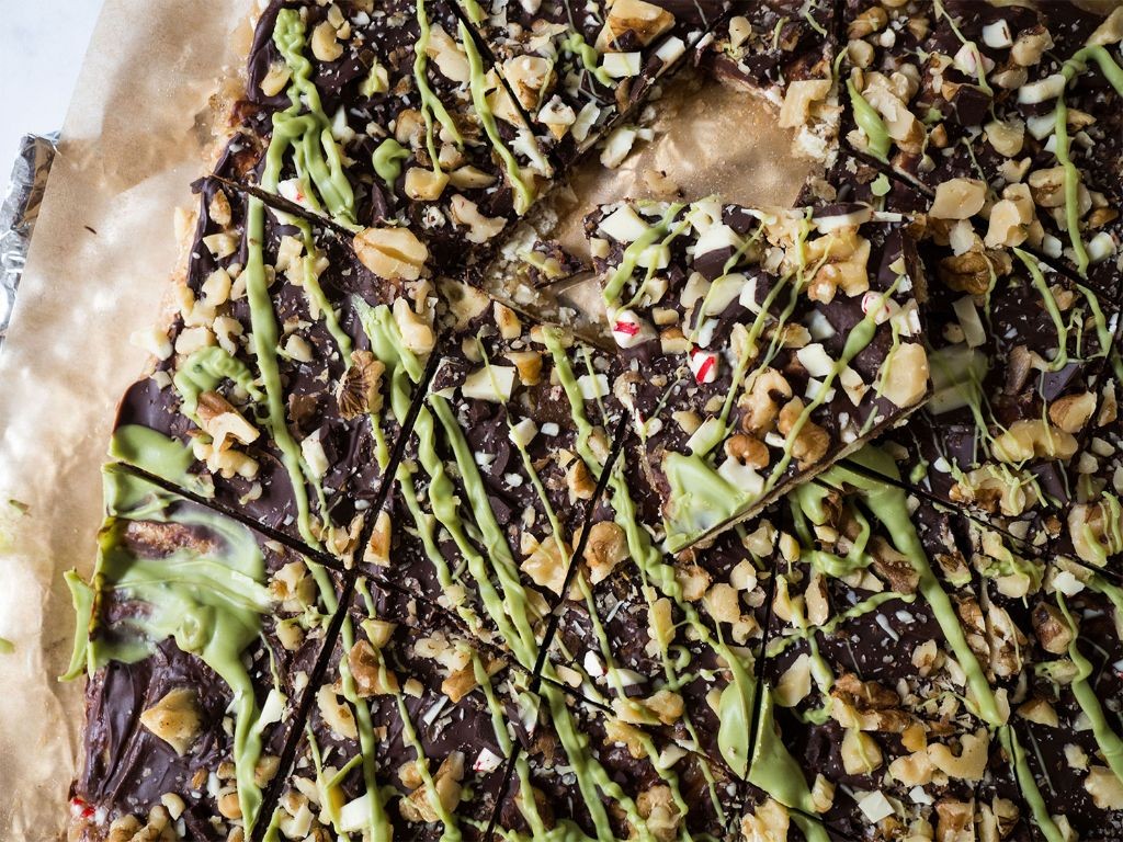 Matcha Green Tea Saltine Toffee