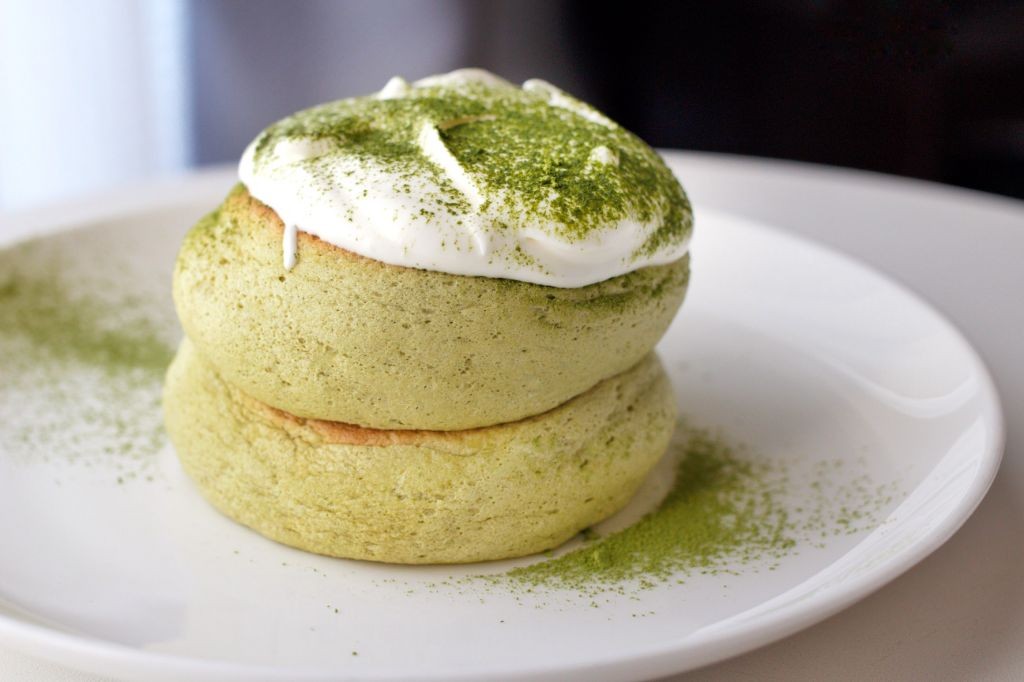 Matcha Green Tea Souffle Pancakes