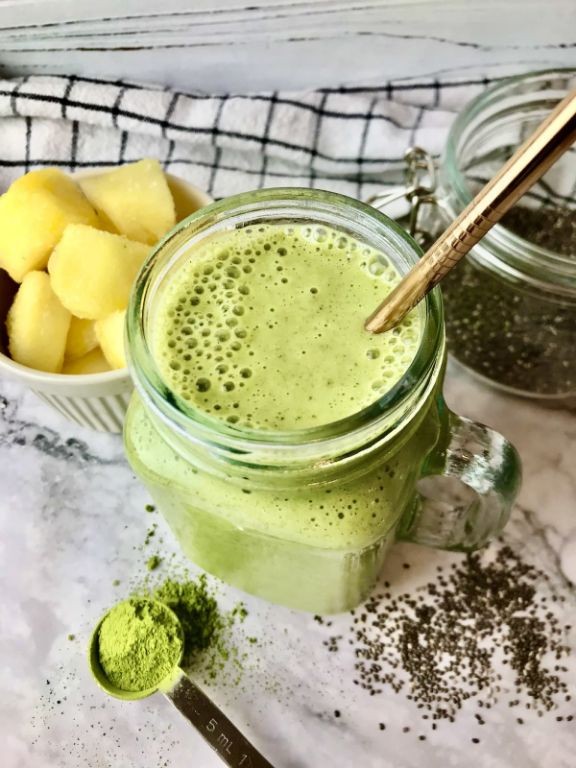 Matcha Pineapple Slushie