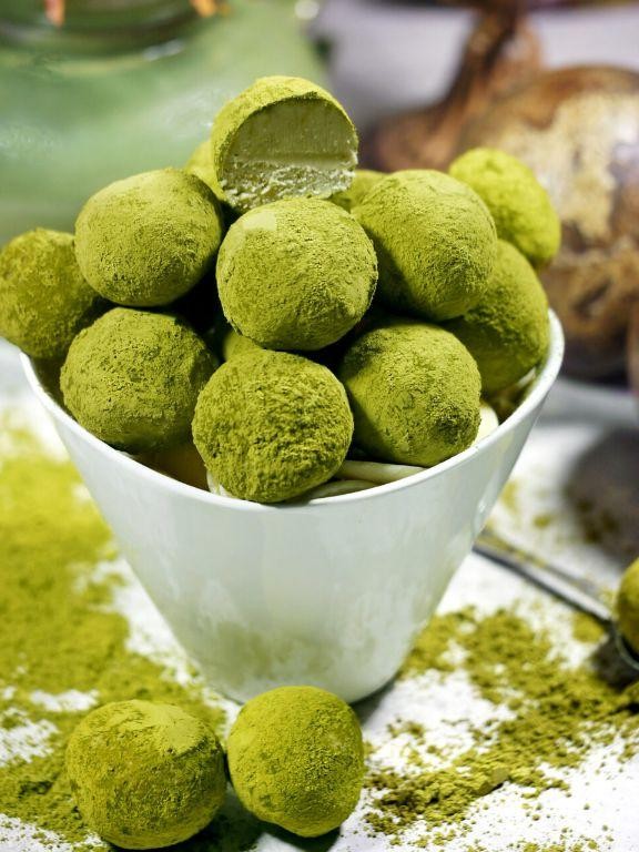 Matcha White Chocolate Truffles