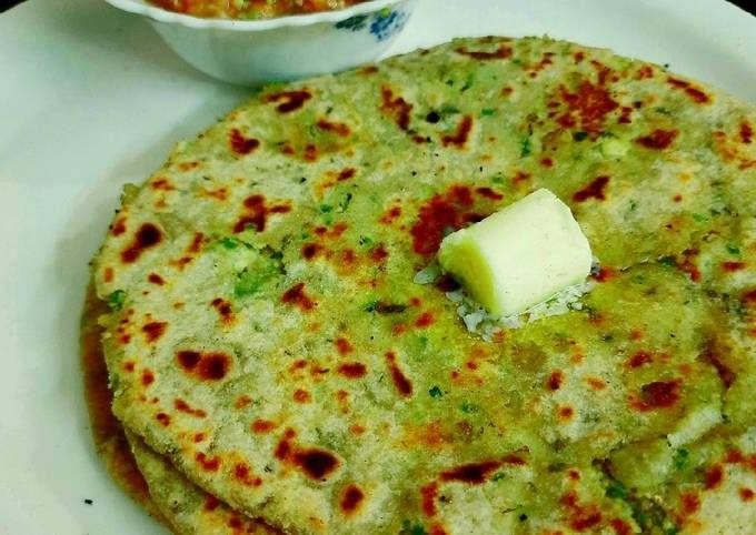 Mattar Paneer Stuffed Paratha