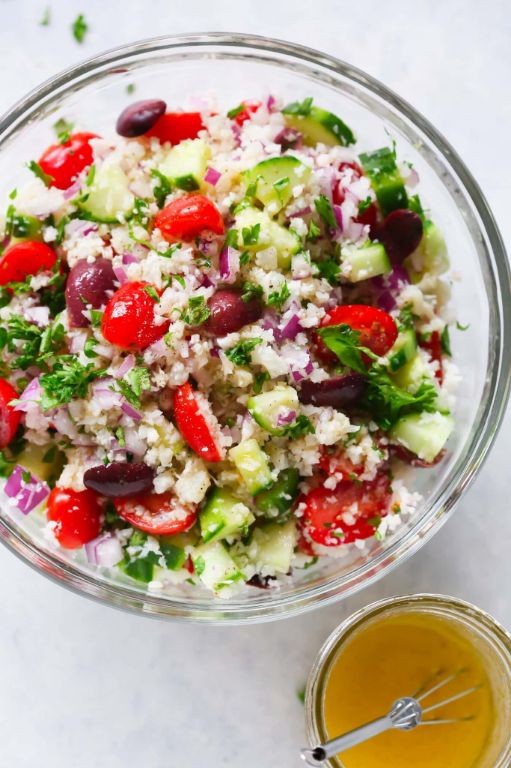 Mediterranean Cauliflower Salad with Feta