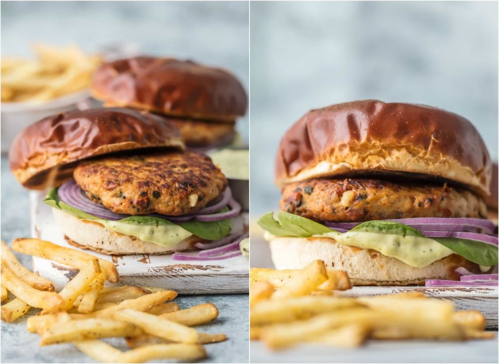 Mediterranean Chicken Burger with Sun-Dried Tomatoes