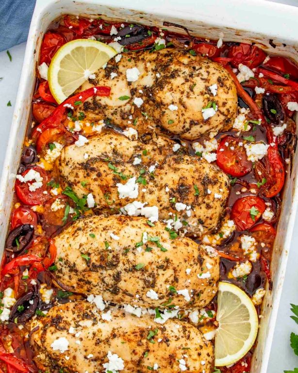 Mediterranean Chicken and Olive Oil Biscuits