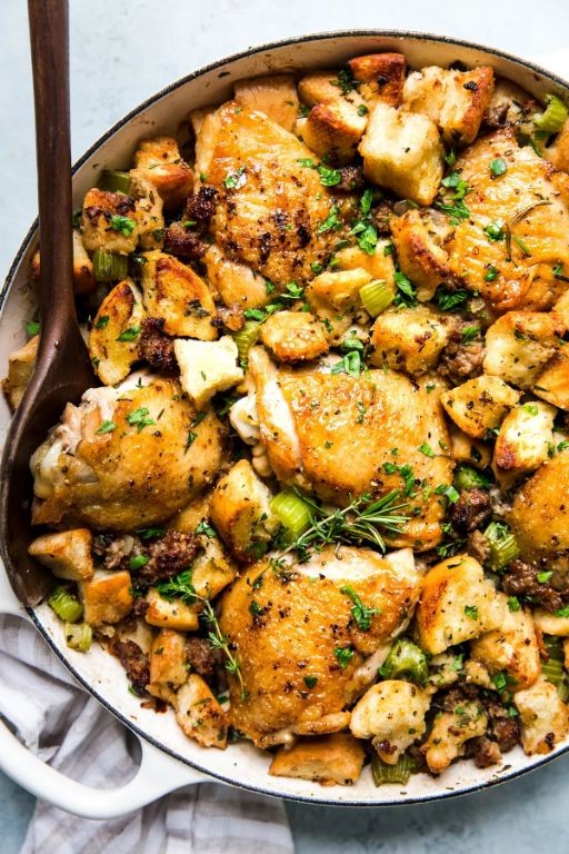 Mediterranean Chicken and Stuffing Casserole