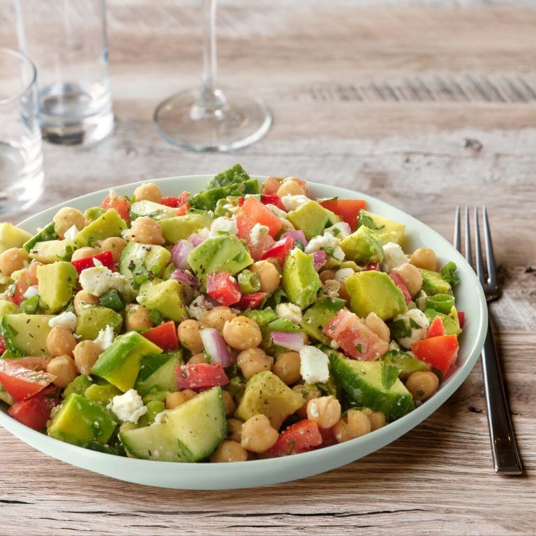 Mediterranean Chickpea and Avocado Salad