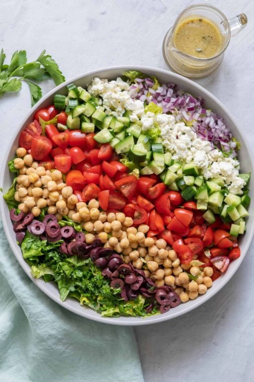 Mediterranean Chopped Lettuce Salad
