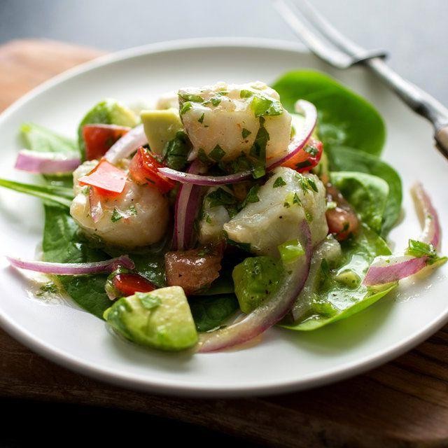 Mediterranean Cod Ceviche with Avocado and Cilantro