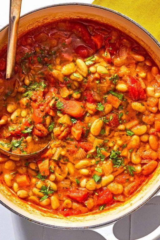 Mediterranean Cod Stew with White Beans and Kale