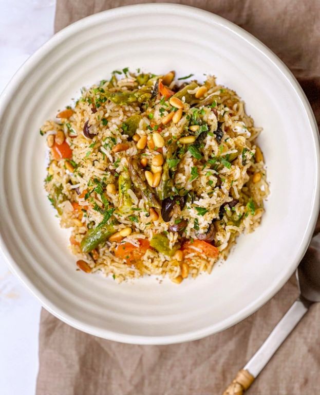 Mediterranean Herb Rice with Feta