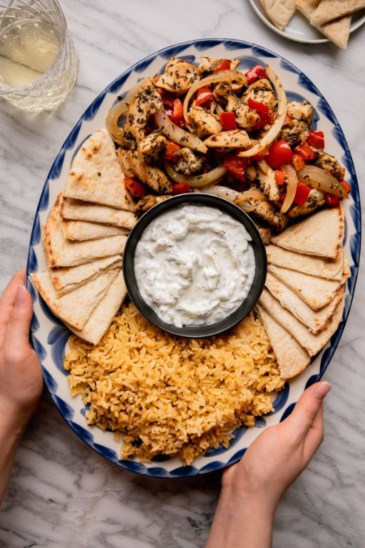 Mediterranean Knorr Chicken and Rice Platter