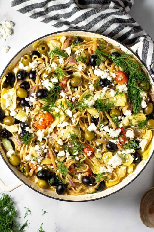 Mediterranean Olive One Pot Pasta