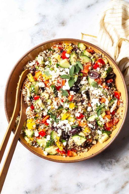 Mediterranean Quinoa with Feta and Olives