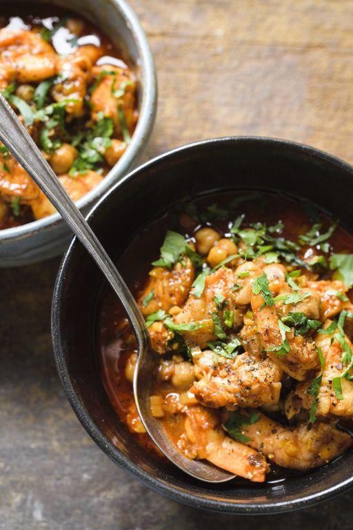 Mediterranean Shrimp and Chickpea Crockpot Stew