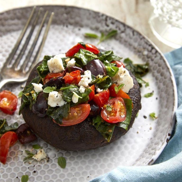 Mediterranean Stuffed Portobello Mushrooms