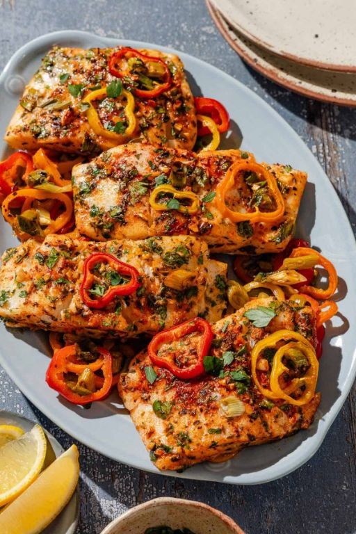 Mediterranean Style Baked Haddock