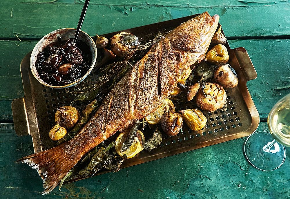 Mediterranean Style Grilled Rockfish