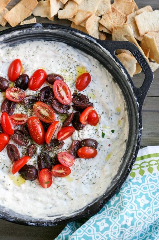 Mediterranean Turkey Fondue with Tzatziki Dip