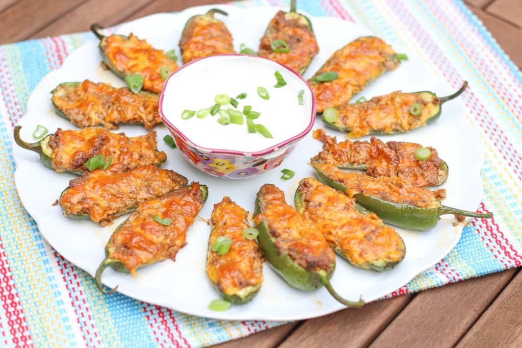 Mexican Beef and Cheese Stuffed Jalapeños
