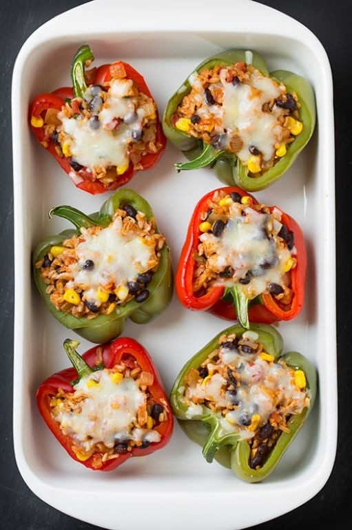Mexican Chicken Thigh Stuffed Peppers