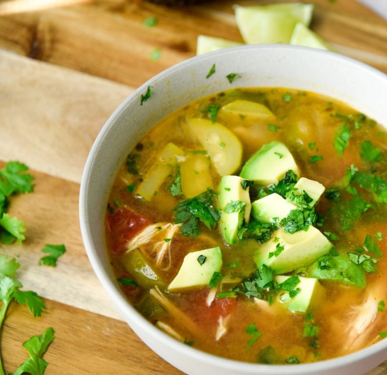 Mexican Lime and Cilantro Chicken Soup