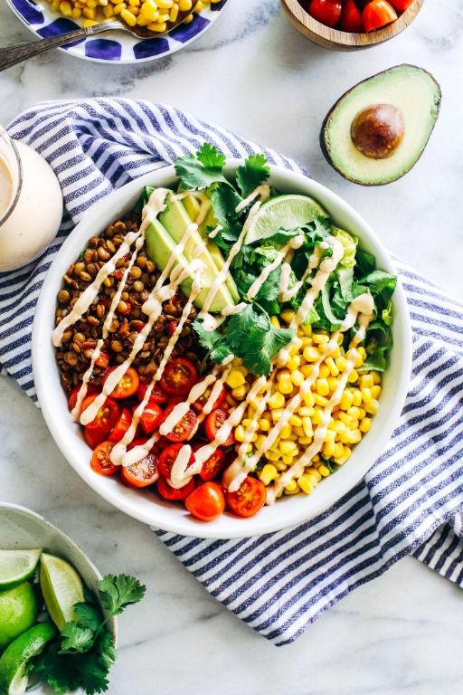 Mexican-Inspired Lentil Bowl with Avocado and Lime