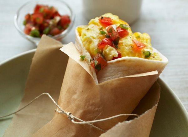 Microwave egg and cheese breakfast burrito