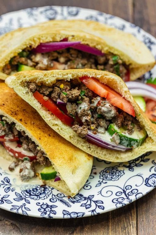 Middle Eastern Beef Pita Sandwiches