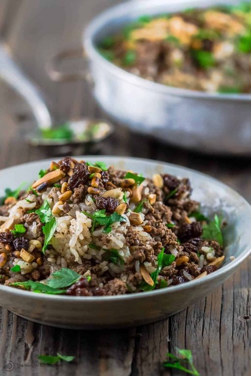 Middle Eastern Beef and Rice Pilaf