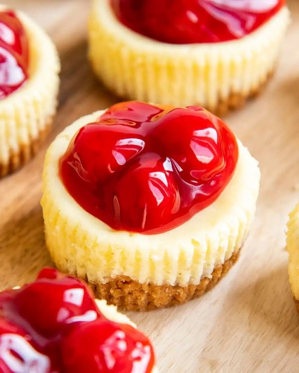 Mini Cherry Cheesecake Tarts