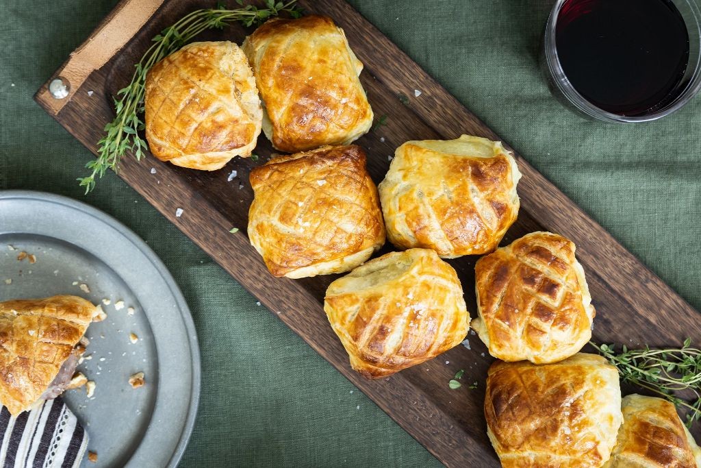 Mini beef wellingtons with mushroom duxelles