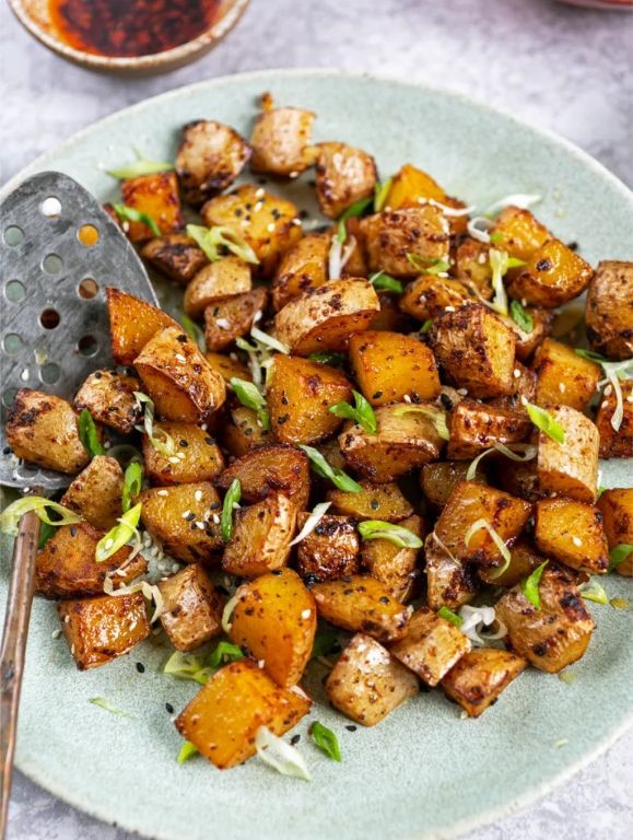 Miso Butter Roasted Mini Potatoes
