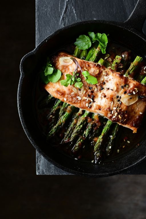 Miso-Glazed Salmon with Asparagus